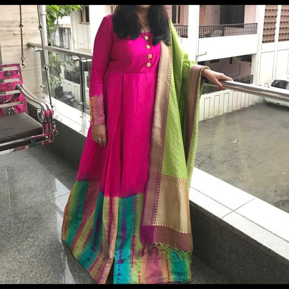 Women’s Indian silk gown dress